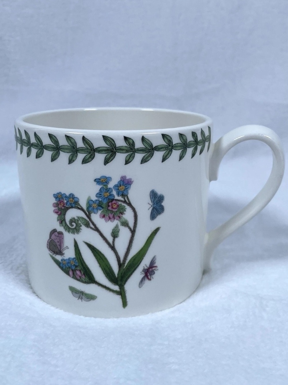 Portmerion Botanic Garden FORGET ME NOT Large Drum Coffee Mug Cup